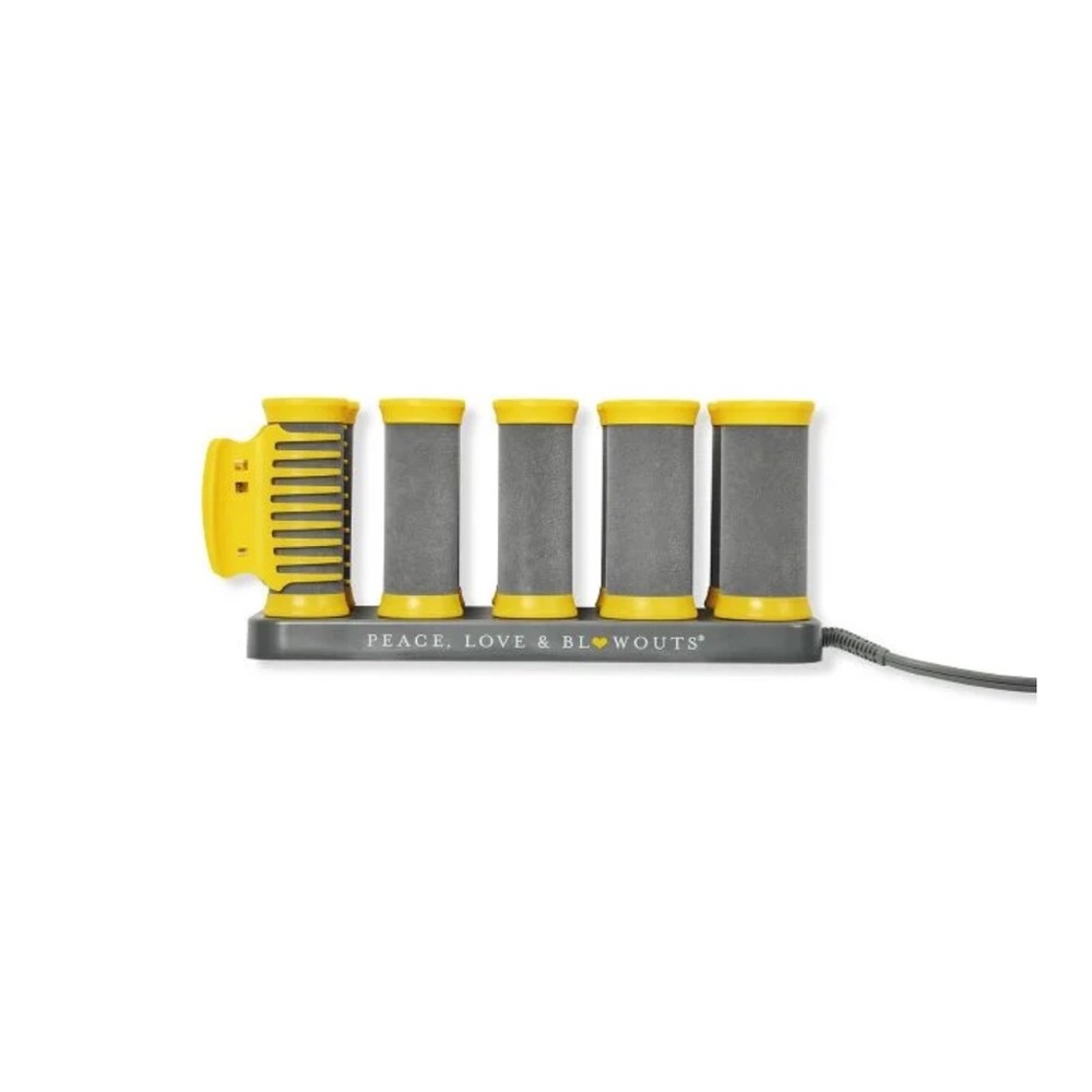 Drybar Vibrant Yellow and Sleek Gray Hair Rollers